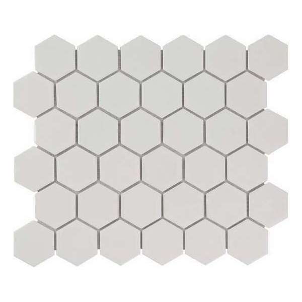 The Mosaic Factory Barcelona mozaïektegel 5.1x5.9x0.6cm voor wand en vloer voor binnen en buiten Zeshoek Keramiek Wit The Mosaic Factory Barcelona mozaïektegel 5.1x5.9x0.6cm voor wand en vloer voor binnen en buiten Zeshoek Keramiek Wit