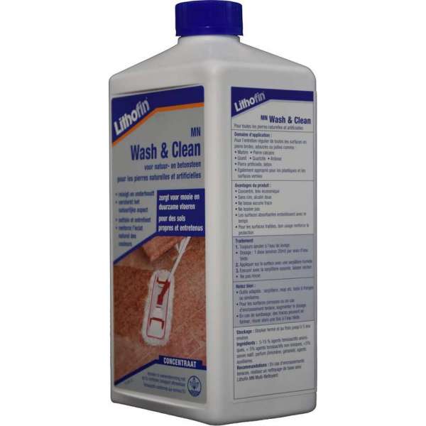 Lithofin onderhoud en reiniger product MN Wash en Clean 1 l fles Lithofin onderhoud en reiniger product MN Wash en Clean 1 l fles