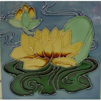 Keramische tegels - Art Nouveau tegel bloemen - Set van 10