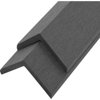 vidaXL Terras hoekplinten 170 cm HKC grijs 5 st