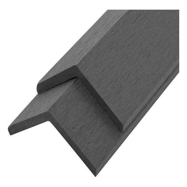 vidaXL Terras hoekplinten 170 cm HKC grijs 5 st
