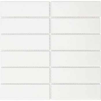 0,86m² - Mozaiek Tegels - Barcelona Rechthoek Wit mat 4,5x14,5cm