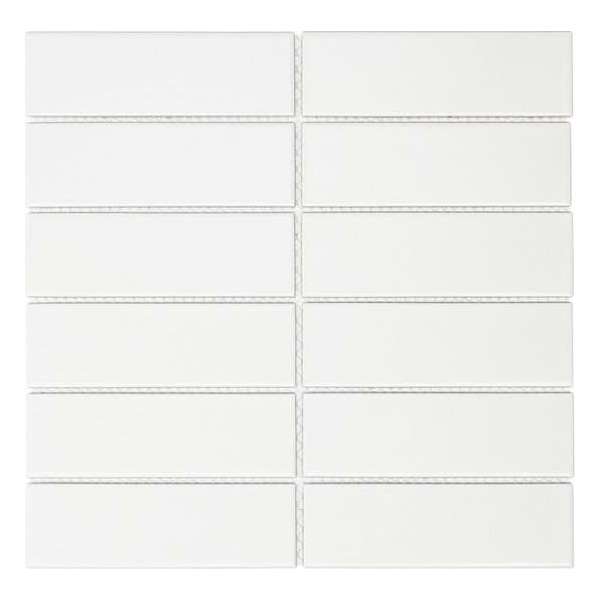 0,86m² - Mozaiek Tegels - Barcelona Rechthoek Wit mat 4,5x14,5cm 0,86m² - Mozaiek Tegels - Barcelona Rechthoek Wit mat 4,5x14,5cm