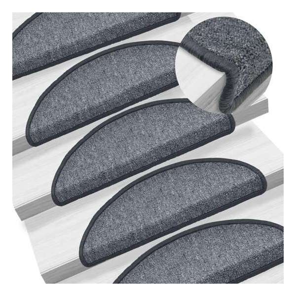 15 st Trapmatten 65x24x4 cm donkergrijs 15 st Trapmatten 65x24x4 cm donkergrijs