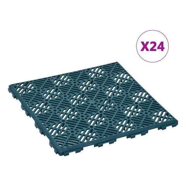 vidaXL Tuintegels 24 st 29x29 cm kunststof groen vidaXL Tuintegels 24 st 29x29 cm kunststof groen