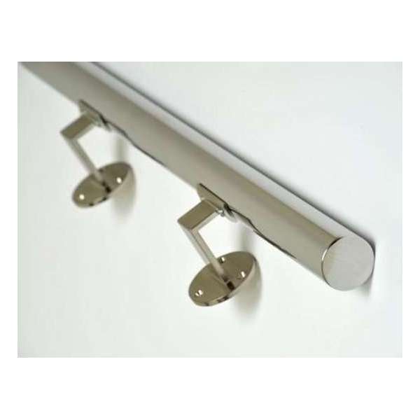 RVS Gepolijst Trapleuning 170 cm met 2 houders RVS Gepolijst Trapleuning 170 cm met 2 houders