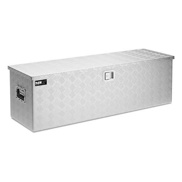 MSW Aluminium gereedschapskist traanplaat - 124 x 38 x 38 cm - 150 L MSW Aluminium gereedschapskist traanplaat - 124 x 38 x 38 cm - 150 L