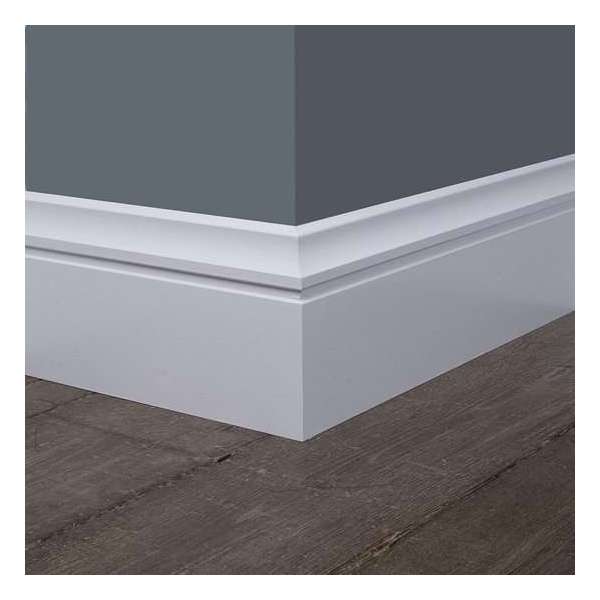 Luxe plint 120x18 -8 stuks- Mooieplinten.nl- Voordelig- Snelle levering - Wit gegrond of afgelakt op kleur Luxe plint 120x18 -8 stuks- Mooieplinten.nl- Voordelig- Snelle levering - Wit gegrond of afgelakt op kleur