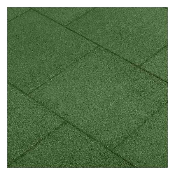 vidaXL Valtegels 24 st 50x50x3 cm rubber groen vidaXL Valtegels 24 st 50x50x3 cm rubber groen