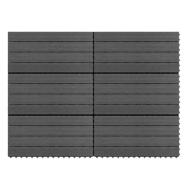 vidaXL Tegels 6 st 1m² 60x30 cm HKC grijs vidaXL Tegels 6 st 1m² 60x30 cm HKC grijs