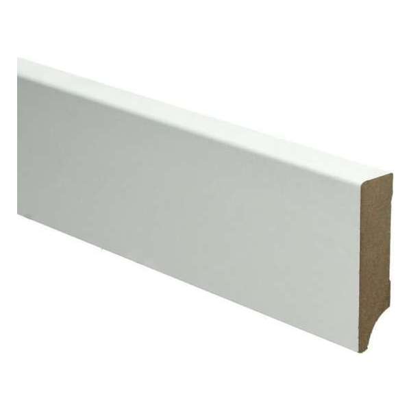 Hoge plinten - MDF - Moderne plint 70x18 mm - Wit - Voorgelakt - RAL 9010 - Per stuk 2,4m Hoge plinten - MDF - Moderne plint 70x18 mm - Wit - Voorgelakt - RAL 9010 - Per stuk 2,4m