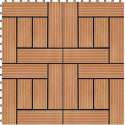 Terrastegels 30x30 cm 1 m² HKC teakkleur 11 st