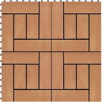 Terrastegels 30x30 cm 1 m² HKC teakkleur 11 st