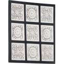 vidaXL Wandpaneel handgesneden 60x60x1.5 cm MDF zwart en wit