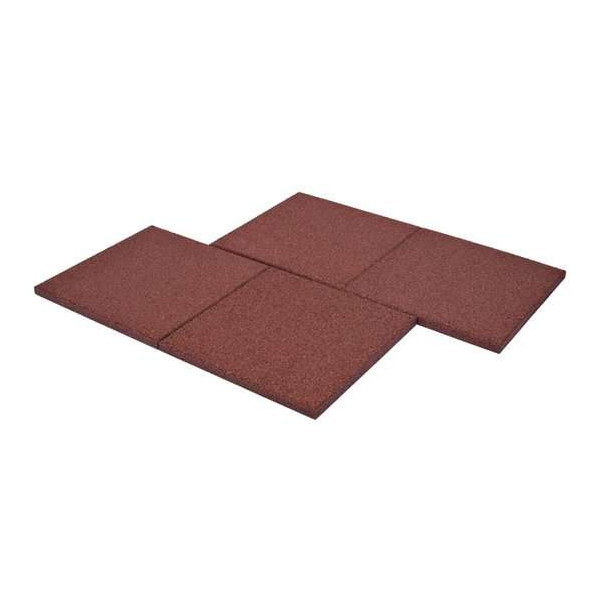 Valtegel 6 st - Rubber - Rood - 50x50x3 cm Valtegel 6 st - Rubber - Rood - 50x50x3 cm