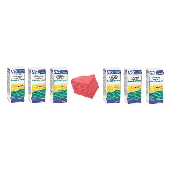 HG wand- en vloervoegen super beschermer Doos 6 Stuks + 10 Microvezeldoeken