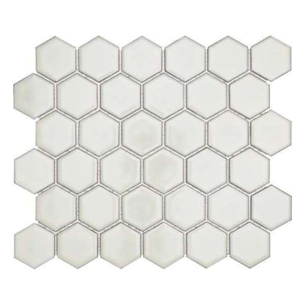 0,91m² - Mozaiek Tegels - Barcelona Hexagon Zacht wit 5,1x5,9 0,91m² - Mozaiek Tegels - Barcelona Hexagon Zacht wit 5,1x5,9