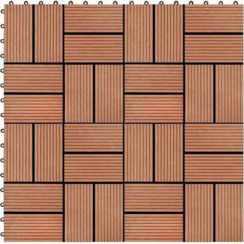 Terrastegels 30x30 cm 1 m² HKC teakkleur 11 st