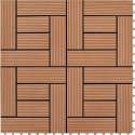Terrastegels 11 stuks 30 x 30 cm WPC 1 m2 bruin
