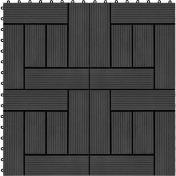 Terrastegels 30x30 cm 1 m² HKC zwart 11 st