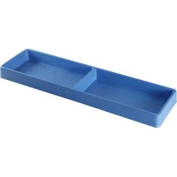 Datona® Vakverdeling lang met 2 compartimenten - 5 stuks - Blauw