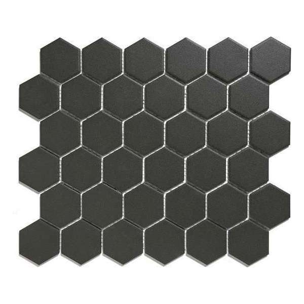 0,91m² -Mozaiek tegel London Hexagon Zwart 5,1x5,9 0,91m² -Mozaiek tegel London Hexagon Zwart 5,1x5,9