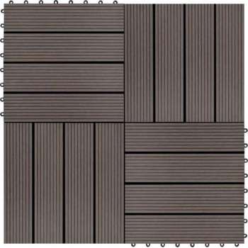 Terrastegels 30x30 cm 1 m² HKC donkerbruin 11 st