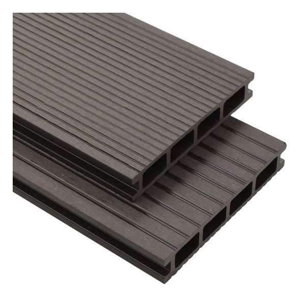 Terrasplanken HKC met accessoires 26 m² 2,2 m donkerbruin Terrasplanken HKC met accessoires 26 m² 2,2 m donkerbruin