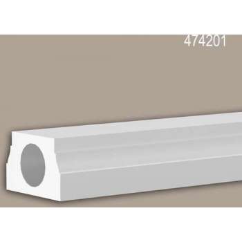 Balustradegrondstuk Profhome 474201 Exterieur lijstwerk Balustrade Gevelelement neo-classicisme stijl wit 3 m