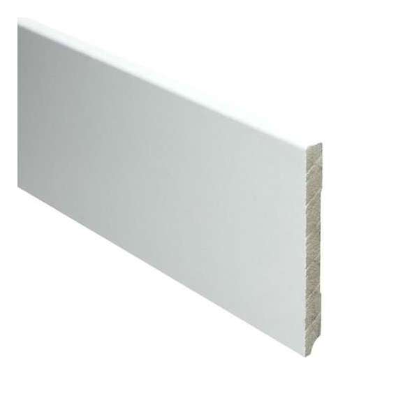 Hoge plinten - MDF - Moderne plint 150x15 mm - Wit - Voorgelakt - RAL 9016 - Per stuk 2,4m Hoge plinten - MDF - Moderne plint 150x15 mm - Wit - Voorgelakt - RAL 9016 - Per stuk 2,4m