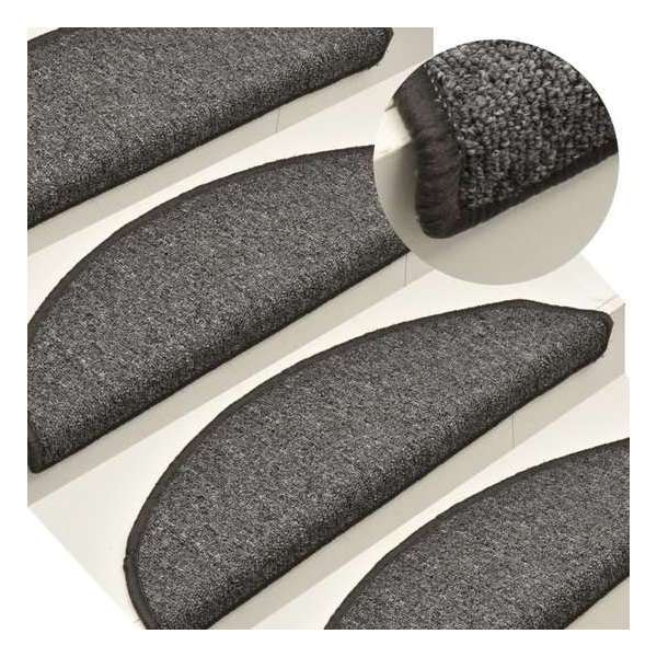 vidaXL Trapmatten 15 st 65x24x4 cm donkergrijs VDXL_322369 vidaXL Trapmatten 15 st 65x24x4 cm donkergrijs VDXL_322369