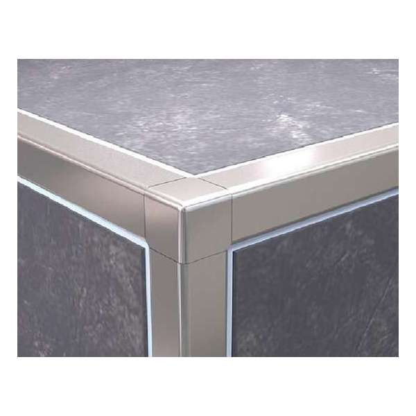 Pro++ RVS Quadro profiel hoekstuk 10 stuks 11mmx11mm, geborsteld mat Pro++ RVS Quadro profiel hoekstuk 10 stuks 11mmx11mm, geborsteld mat