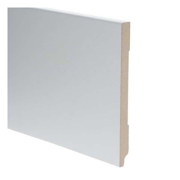 Hoge plinten - MDF - Moderne plint 120x9 mm - Wit - Voorgelakt - RAL 9010 - Per stuk 2,4m Hoge plinten - MDF - Moderne plint 120x9 mm - Wit - Voorgelakt - RAL 9010 - Per stuk 2,4m