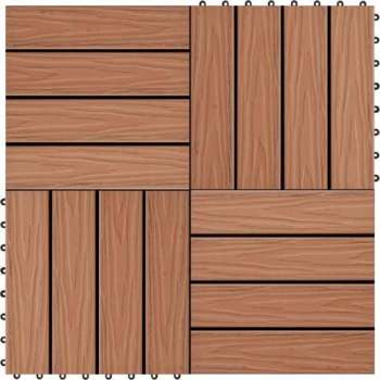 Terrastegels diep reliëf 30x30 cm 1 m² HKC lichtbruin 11 st