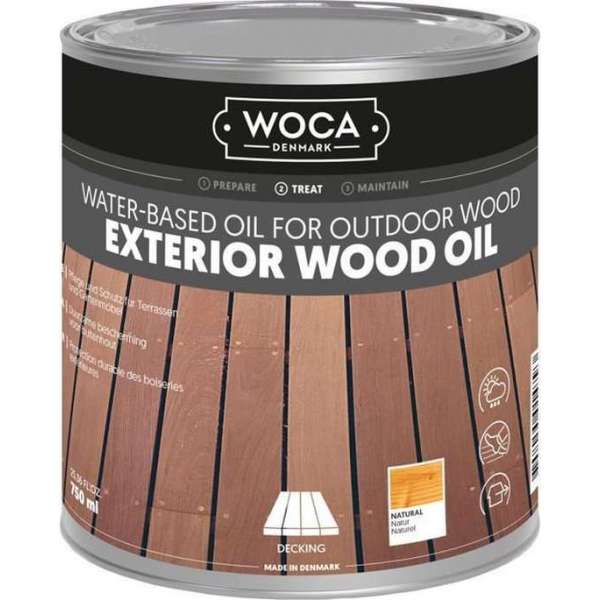 Onderhoudsolie - Buiten - Exterior Oil - Woca - Naturel - 0,75L Onderhoudsolie - Buiten - Exterior Oil - Woca - Naturel - 0,75L