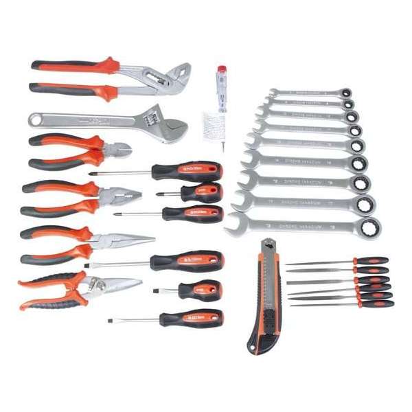 Ragnor Gereedschapset - 29-delig - Hoogwaardig chrome vanadium staal - Zwart, Oranje Ragnor Gereedschapset - 29-delig - Hoogwaardig chrome vanadium staal - Zwart, Oranje