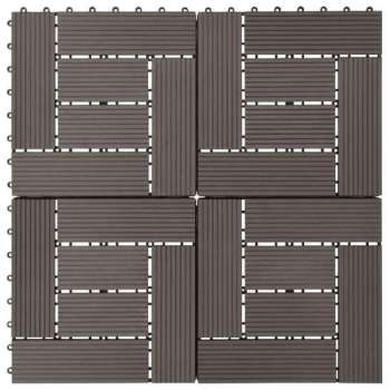 Terrastegels 30x30 cm 1 m² HKC donkerbruin 11 st