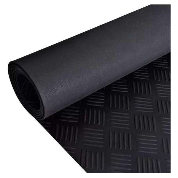 Rubberen anti-slip vloermat 5x1m traanplaat