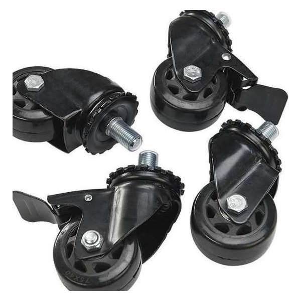 Datona® Wielset voor werkbank M10 - Kunststof - Zwart Datona® Wielset voor werkbank M10 - Kunststof - Zwart