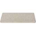 Trapmatten zelfklevend 15 st sisal-look 65x25 cm zilverkleurig