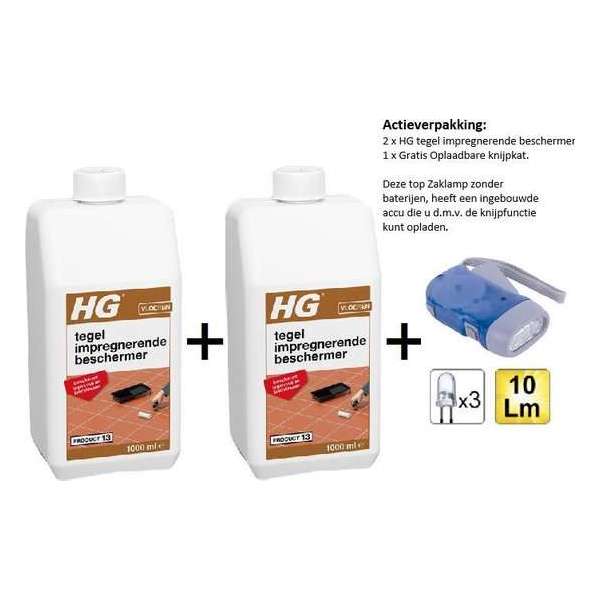 HG tegel impregnerende beschermer (product 13) - 2 stuks - Gratis Knijpkat - Gratis Zaklamp HG tegel impregnerende beschermer (product 13) - 2 stuks - Gratis Knijpkat - Gratis Zaklamp