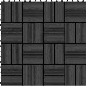 Terrastegels 30x30 cm 1 m² HKC zwart 11 st