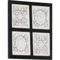 vidaXL Wandpaneel handgesneden 40x40x1.5 cm MDF zwart en wit