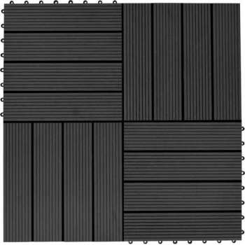 Terrastegels 30x30 cm 1 m² HKC zwart 11 st