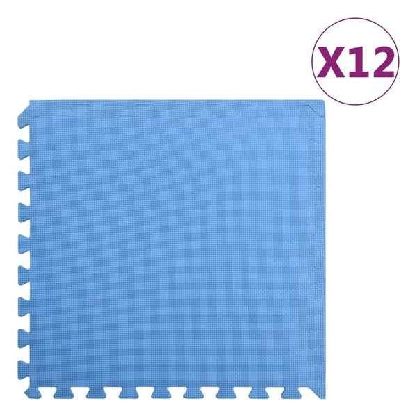 Vloermatten 12 st 4,32 „é° EVA-schuim blauw Vloermatten 12 st 4,32 „é° EVA-schuim blauw