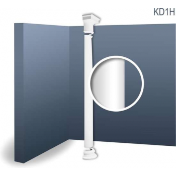Halve Zuil compleet set Origineel Orac Decor KD1H LUXXUS Hoogwaardig driedelig set sokkel schacht kapiteel 2.43 m