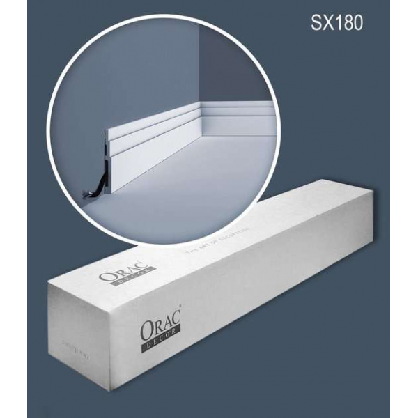 Orac Decor SX180 MODERN HIGH LINE 1 doos 16 stukken Plinte | 32 m Orac Decor SX180 MODERN HIGH LINE 1 doos 16 stukken Plinte | 32 m