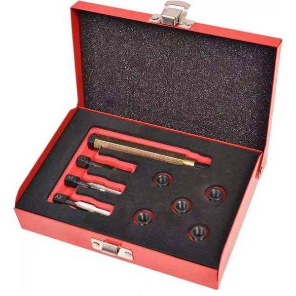 Gloeibougie draad reparatie set M8 x 1,0 mm 9-delig Gloeibougie draad reparatie set M8 x 1,0 mm 9-delig