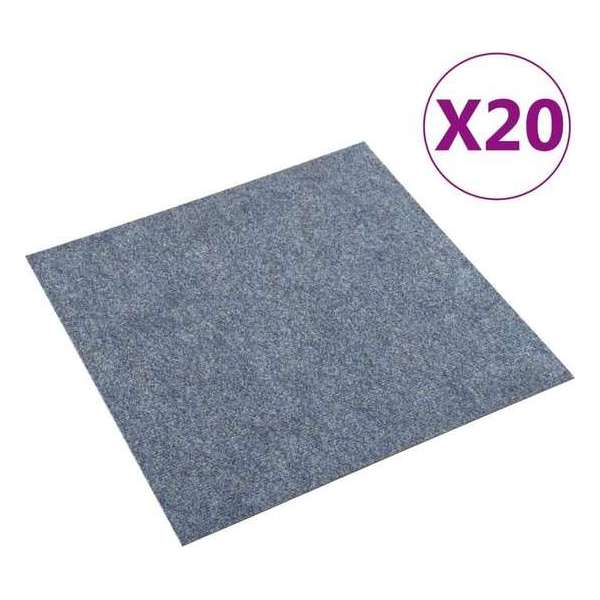 vidaXL Tapijttegels 20 st 5 m² blauw vidaXL Tapijttegels 20 st 5 m² blauw