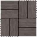 Terrastegels diep reliëf 30x30 cm 1 m² HKC donkerbruin 11 st